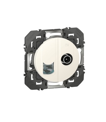 Prise TV + RJ45 cat6 STP Dooxie Blanc / Legrand