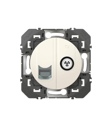 Prise TV + RJ45 cat6 STP Dooxie Blanc / Legrand