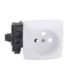 Prise 2P+T à bornes automatiques Appareillage saillie composable blanc