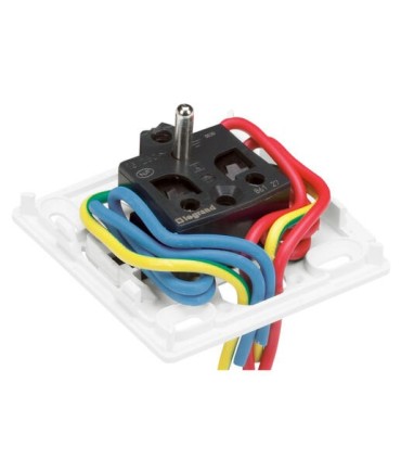 Prise 2P+T à bornes automatiques Appareillage saillie composable blanc