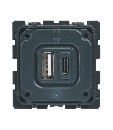 Chargeur double USB Céliane type A et type C 3A