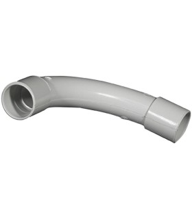 Coude grand rayon ø 25mm ABS gris