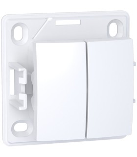 Alréa, Va-et-vient bouton poussoir, blanc polaire