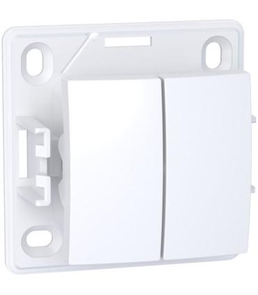 Alréa, Va-et-vient bouton poussoir, blanc polaire