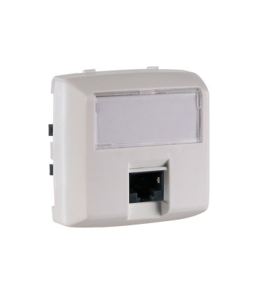 Prise RJ45 catégorie5e FTP 9 contacts Appareillage saillie composable blanc