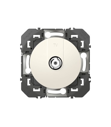 Prise TV type F à visser Dooxie Blanc