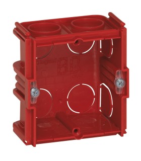 Boîte 1 poste Batibox maçonnerie carrée associable profondeur 40mm