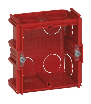 Boîte 1 poste Batibox maçonnerie carrée associable profondeur 40mm