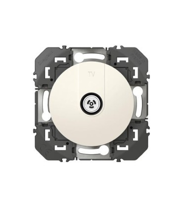 Prise TV simple étoile blindée Dooxie Blanc