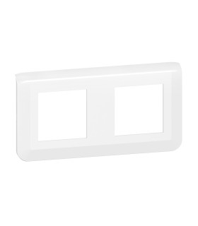 Plaque 2 Postes Horizontale Mosaic blanc 2x2 modules