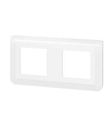 Plaque 2 Postes Horizontale Mosaic blanc 2x2 modules