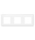 Plaque 3 Postes Horizontale Mosaic blanc 3x2 modules