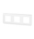 Plaque 3 Postes Horizontale Mosaic blanc 3x2 modules