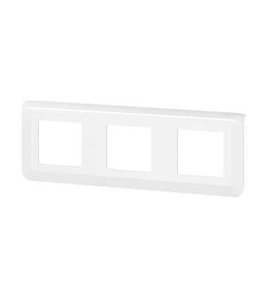 Plaque 3 Postes Horizontale Mosaic blanc 3x2 modules