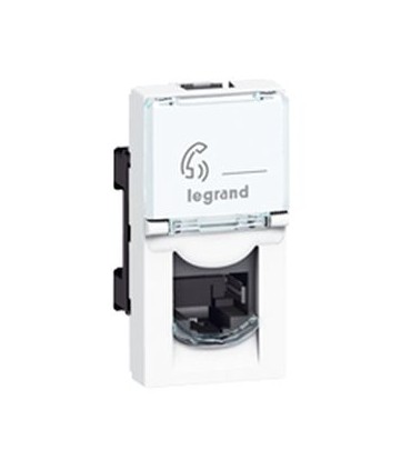 Prise RJ45 Cat. 6 FT Mosaic 1 module - blanc