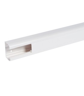 Goulotte 50x80 Mosaic à clippage direct - 1 couv 45 mm - L. 2,5 m - blanc