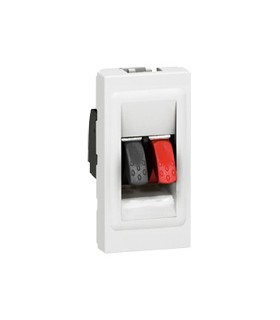 Prise Haut-Parleur Mosaic 1 module - blanc