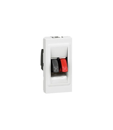 Prise Haut-Parleur Mosaic 1 module - blanc