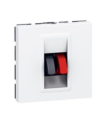 Prise Haut-Parleur Mosaic 2 modules - blanc