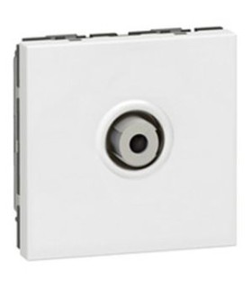 Prise TV Mosaic Type F à visser 2 modules - blanc