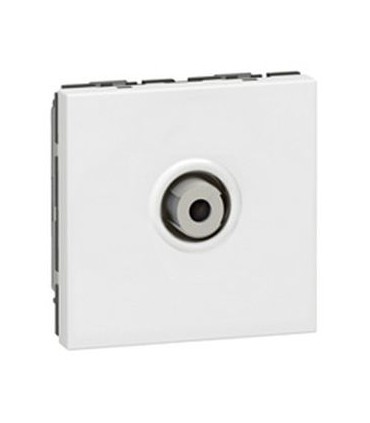 Prise TV Mosaic Type F à visser 2 modules - blanc