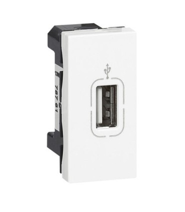 Prise USB Mosaic femelle 1 module - blanc