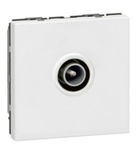 Prise TV Mosaic Ø9,52mm mâle 2 modules - blanc
