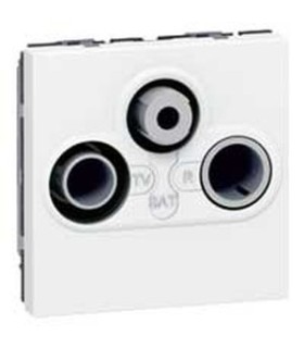 Prise TV FM SAT Mosaic 2 modules - blanc