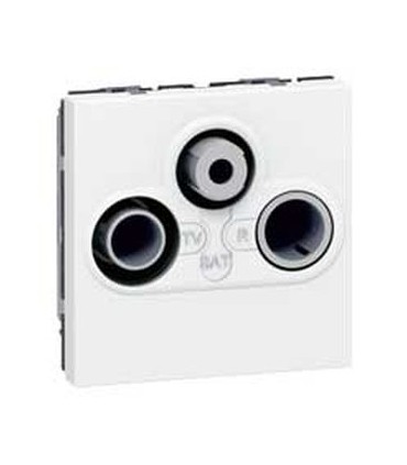 Prise TV FM SAT Mosaic 2 modules - blanc