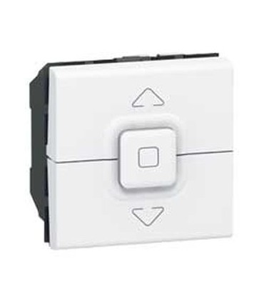 Poussoir Volet Roulant Mosaic - 2 modules - blanc