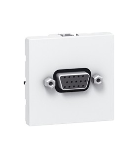 Prise Vidéo HD15 femelle Mosaic - 2 modules - blanc