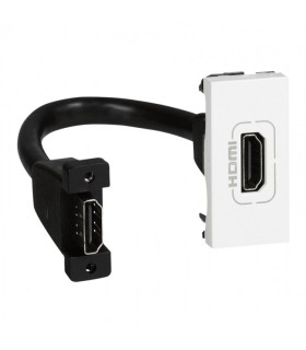 HDMI préconnectorisée MOSAIC 1 module BLANC