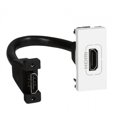 HDMI préconnectorisée MOSAIC 1 module BLANC