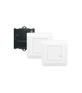 Prêt à poser 1 micromodule + 2 commandes sans fil Mosaic Blanc