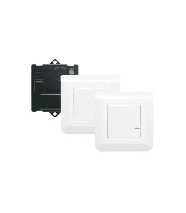 Prêt à poser 1 micromodule + 2 commandes sans fil Mosaic Blanc