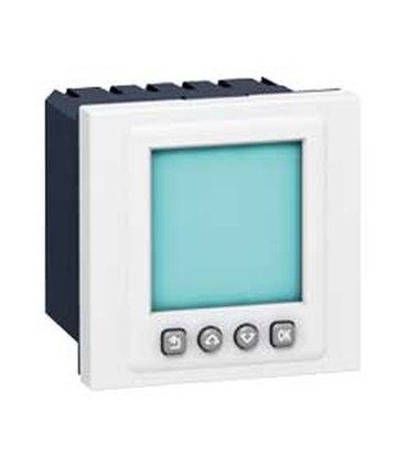 Interrupteur Horaire Programmable Mosaic - 2 modules - blanc