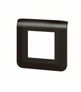 Plaque de finition Mosaic pour 2 modules noir mat