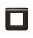 Plaque de finition Mosaic pour 2 modules noir mat