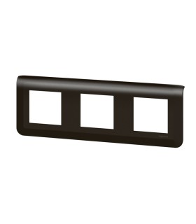 Plaque de finition horizontale Mosaic pour 3x2 modules noir mat