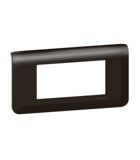 Plaque de finition horizontale Mosaic pour 4 modules noir mat