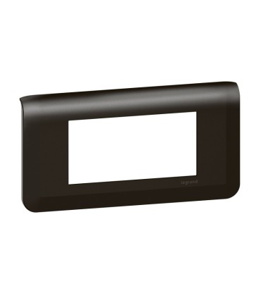 Plaque de finition horizontale Mosaic pour 4 modules noir mat