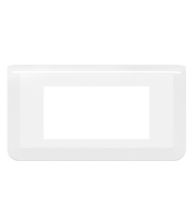 Plaque de finition horizontale Mosaic 4 modules blanc
