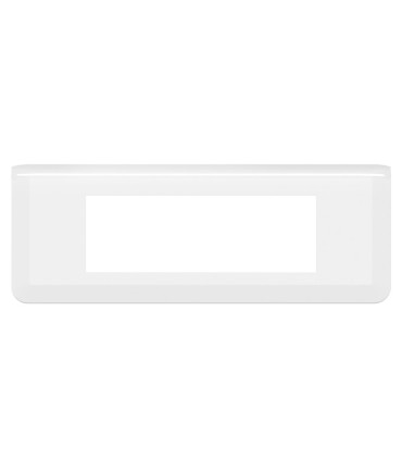 Plaque de finition horizontale Mosaic pour 6 modules blanc