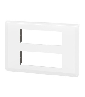 Plaque de finition Mosaic pour 2x6 modules blanc