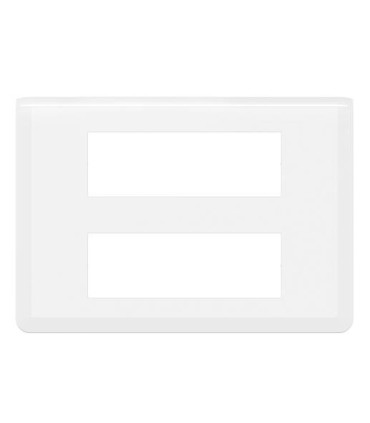 Plaque de finition Mosaic pour 2x6 modules blanc