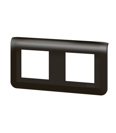 Plaque de finition horizontale Mosaic pour 2x2 modules noir mat