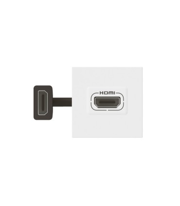 Prise HDMI Mosaic type A version 2.0 préconnectorisée 2 modules blanc