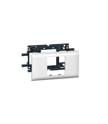 Support Mosaic pour montage de mécanisme 2 modules sur goulotte DLP monobloc