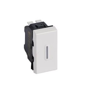 VA-ET-VIENT MOSAIC - 1 MOD - 10 AX - À VOYANT À LED - BLANC