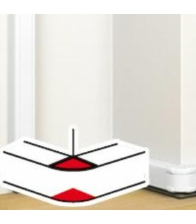 Angle extérieur pour goulotte à clippage direct Mosaic 50x80mm blanc